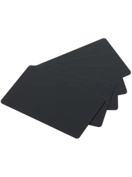Blank Matt CR80 Black Cards - 30 mil (per 100 x 5)/500/Evolis