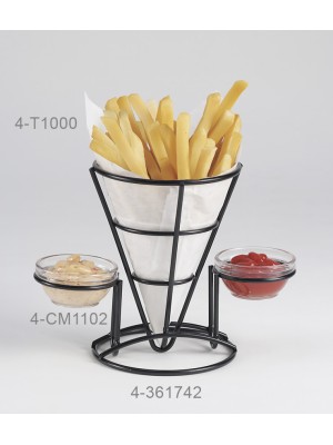 Fry Cone w/ 2 Holders, 5" dia., 7" Talll (Fits 4-84100, 4-84111, 4-84105, ER-020, ER-025, ER-402, S-620, RM-387, F-625, RM-203, S-617) Fry Cone w/ 2 Holders, 5" dia., 7" Talll (Fits 4-84100, 4-84111, 4-84105, ER-020, ER-025, ER-402, S-620, RM-387, F-625, RM-203, S-617)