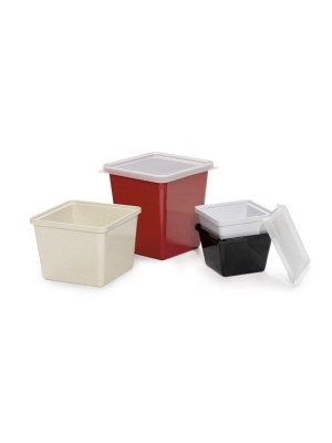 28 oz., 4.75" Square Crock, 3.25" Deep 28 oz., 4.75" Square Crock, 3.25" Deep