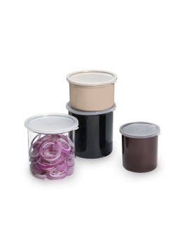 1.2 qt., 5" Round Crock w/Lid, 5.25" Deep