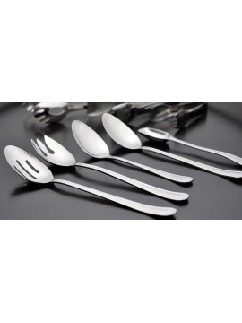 10" Stainless Steel Solid Spoon w/ Mirror Finish