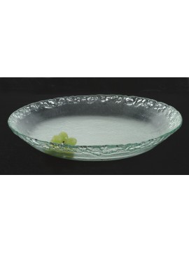 11.75" Jade Glass Bowl 2.25" deep