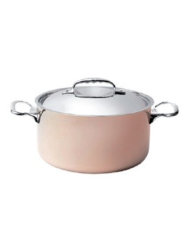M Copper Stew Pan With S/S Lid