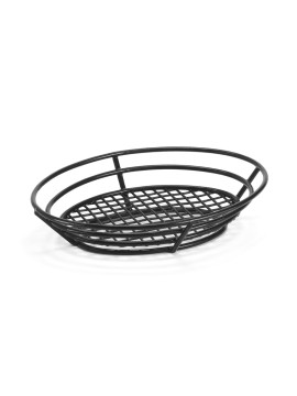11" x 8" Oval Basket w/ Raised Grid Base, 2.25" Tall