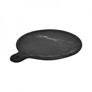 8.5'' Black Carrara Marble Melamine Platter 8.5'' Black Carrara Marble Melamine Platter