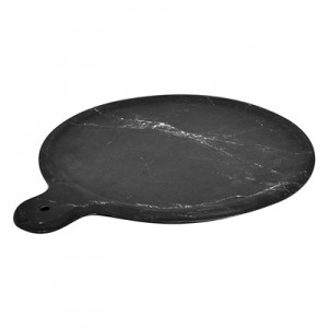 11'' Black Carrara Marble Melamine Platter 11'' Black Carrara Marble Melamine Platter