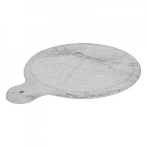 8.5'' White Carrara Marble Melamine Platter 8.5'' White Carrara Marble Melamine Platter