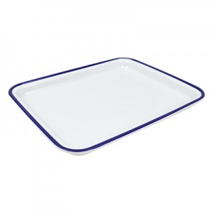 Blue Enamelware Melamine 1/2 Size Gastro Tray Blue Enamelware Melamine 1/2 Size Gastro Tray