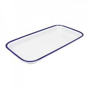 Blue Enamelware Melamine 1/3 Size Gastro Tray Blue Enamelware Melamine 1/3 Size Gastro Tray