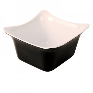 Black/White 1/6 Sz Melamine Fleur Crock /SF 1L Black/White 1/6 Sz Melamine Fleur Crock /SF 1L
