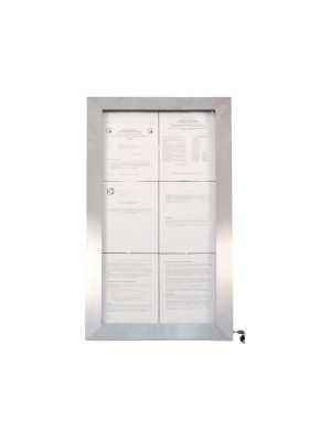 Securit LED information display - coloured LEDs - stainless steel - Remote included - displays 6xA4 Pages Securit LED information display - coloured LEDs - stainless steel - Remote included - displays 6xA4 Pages