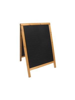 Securit Duplo pavement chalk board - with lacquered teak finish - 55x85cm Securit Duplo pavement chalk board - with lacquered teak finish - 55x85cm